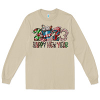 Mushroom 2023 Happy New Year Long Sleeve Tee - CowhideDigitalArt