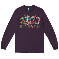 Plum 2023 Happy New Year Long Sleeve Tee - CowhideDigitalArt