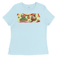Baby Blue just a girl who loves christmas Ladies Tee - BundleAndBundleShop
