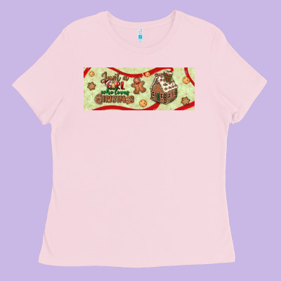 Just A Girl Who Loves Christmas Ladies Tee Designed By Bundleandbundleshop