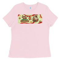 Bubblegum Pink just a girl who loves christmas Ladies Tee - BundleAndBundleShop