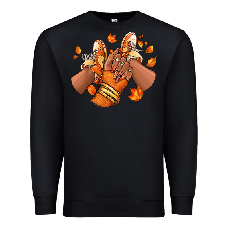 Black Girl Fall Sneakers Premium Sweatshirt by RanaPortraitStore | Teevron