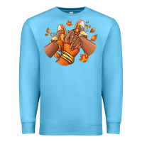 Ocean Blue Black girl Fall sneakers Premium Sweatshirt - RanaPortraitStore
