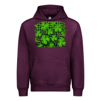 Mauve Wine st patrick's day shamrock and plaid distressed background Urban Hoodie - RanaPortraitStore