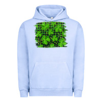 Pigment Grape Ice st patrick's day shamrock and plaid distressed background Urban Hoodie - RanaPortraitStore