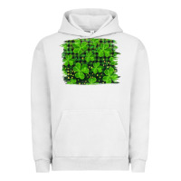 Pigment Lunar Rock st patrick's day shamrock and plaid distressed background Urban Hoodie - RanaPortraitStore