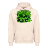 Sandshell st patrick's day shamrock and plaid distressed background Urban Hoodie - RanaPortraitStore