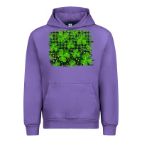 Tulip st patrick's day shamrock and plaid distressed background Urban Hoodie - RanaPortraitStore