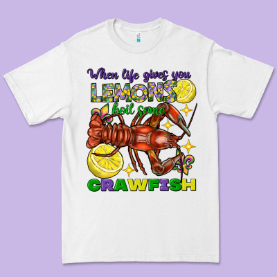 When Life Gives You Lemons Boil Some Crawfish Premium Tee Designed By Fadigitalartstudio