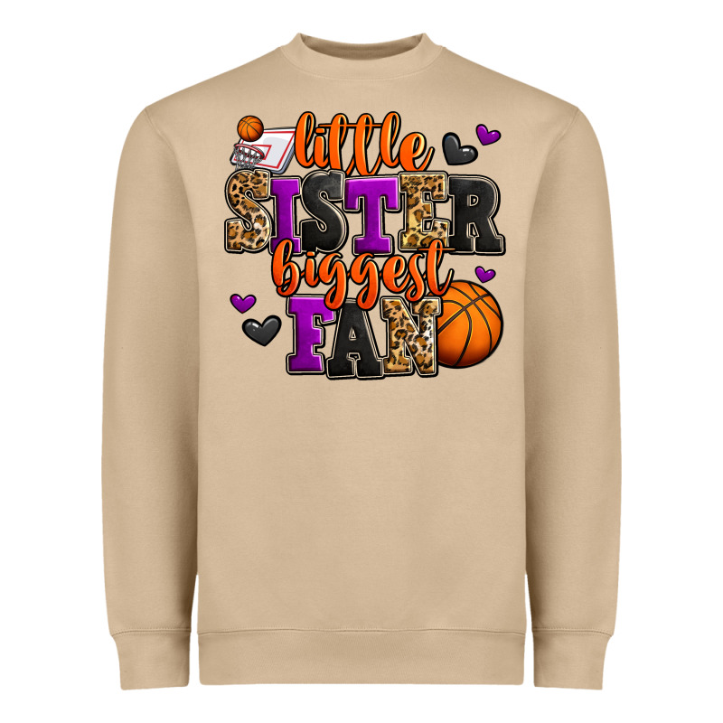 Little Sister Biggest Fan Basketball Heavyweight Sweatshirt by Jasminsmagicworld | Teevron