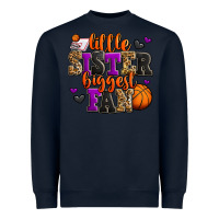 Navy little sister biggest fan basketball Heavyweight Sweatshirt - Jasminsmagicworld