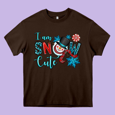 I Am Snow Cute Heavy Core Tee Designed By Oliviacreatesart