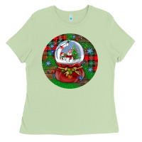 Matcha snow globe christmas ornament Ladies Tee - BundleAndBundleShop