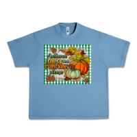Pebble Blue autumn leaves and pumpkins please mouse pad Urban Heavy Tee - BundleAndBundleShop