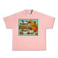 Salmon autumn leaves and pumpkins please mouse pad Urban Heavy Tee - BundleAndBundleShop