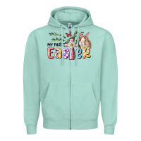Seafoam My First Easter Bunny Zipper Hoodie - RanaPortraitStore
