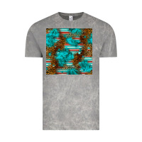 Cloud Rock turquoise serape leopard seamless pattern Vintage Tee - BundleAndBundleShop