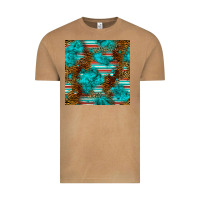 Vintage Camel turquoise serape leopard seamless pattern Vintage Tee - BundleAndBundleShop
