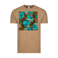 Turquoise Serape Leopard Seamless Pattern Vintage Tee | Teevron