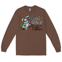 Chestnut Happy Easter Y'all Long Sleeve Tee - CowhideDigitalArt