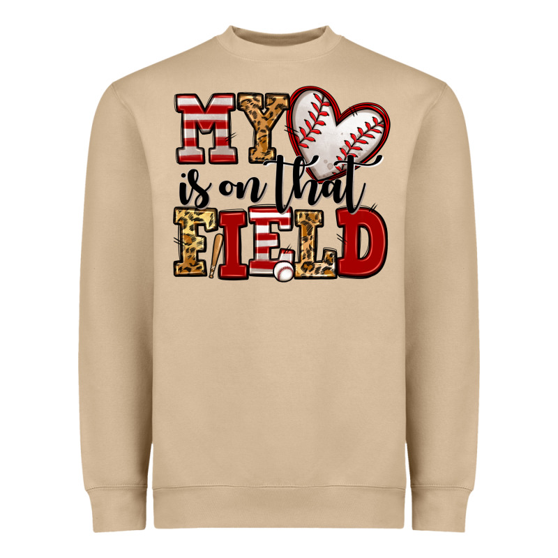 My Heart Is On That Field Baseball Heavyweight Sweatshirt by Jasminsmagicworld | Teevron