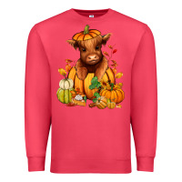 Cardinal Fall Autumn heifer pumpkin Premium Sweatshirt - RanaPortraitStore