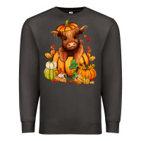 Smoke Fall Autumn heifer pumpkin Premium Sweatshirt - RanaPortraitStore