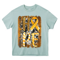Finding The Cure Starts With Hope Childhood Cancer Awareness  With Bac Heavy Core Tee | Teevron