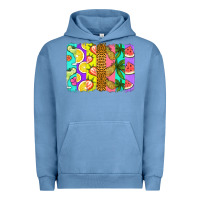 Pigment Pebble Blue summer brushstroke Urban Hoodie - Jasminsmagicworld