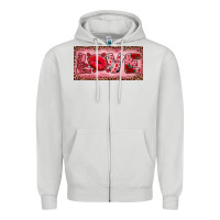 Dove Grey Pink Love Kiss Valentine's Day Zipper Hoodie - RanaPortraitStore