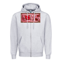 Heather Grey Pink Love Kiss Valentine's Day Zipper Hoodie - RanaPortraitStore
