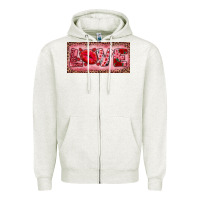 Oatmeal Heather Pink Love Kiss Valentine's Day Zipper Hoodie - RanaPortraitStore