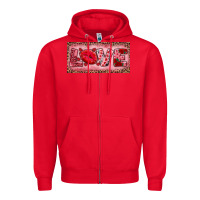 Red Pink Love Kiss Valentine's Day Zipper Hoodie - RanaPortraitStore
