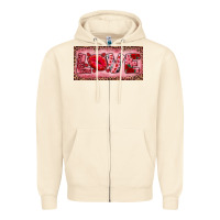 Sandshell Pink Love Kiss Valentine's Day Zipper Hoodie - RanaPortraitStore