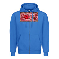 True Royal Pink Love Kiss Valentine's Day Zipper Hoodie - RanaPortraitStore