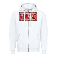 White Pink Love Kiss Valentine's Day Zipper Hoodie - RanaPortraitStore