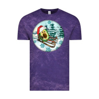 Cloud Purple Slide Avocado Vintage Tee - FaDigitalArtStudio