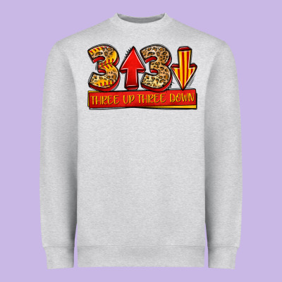 Three Up Three Down Softball Heavyweight Sweatshirt Designed By Jasminsmagicworld