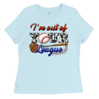 Baby Blue i' m out of your league Ladies Tee - BundleAndBundleShop