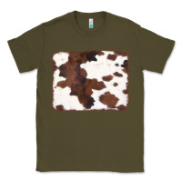 Army Green Brown Cowhide Background Classic Tee - CowCowDesign
