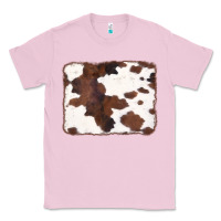 Bubblegum Pink Brown Cowhide Background Classic Tee - CowCowDesign