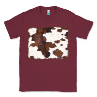 Burgundy Brown Cowhide Background Classic Tee - CowCowDesign