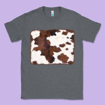 Brown Cowhide Background Classic Tee Designed By Cowcowdesign