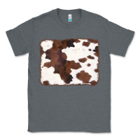 Charcoal Heather Brown Cowhide Background Classic Tee - CowCowDesign