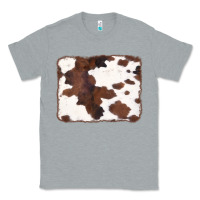 Heather Grey Brown Cowhide Background Classic Tee - CowCowDesign