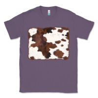 Lavender Brown Cowhide Background Classic Tee - CowCowDesign