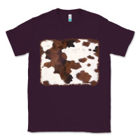 Plum Brown Cowhide Background Classic Tee - CowCowDesign