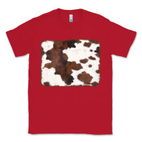Red Brown Cowhide Background Classic Tee - CowCowDesign