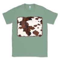Sage Brown Cowhide Background Classic Tee - CowCowDesign