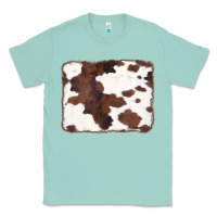 Seafoam Brown Cowhide Background Classic Tee - CowCowDesign